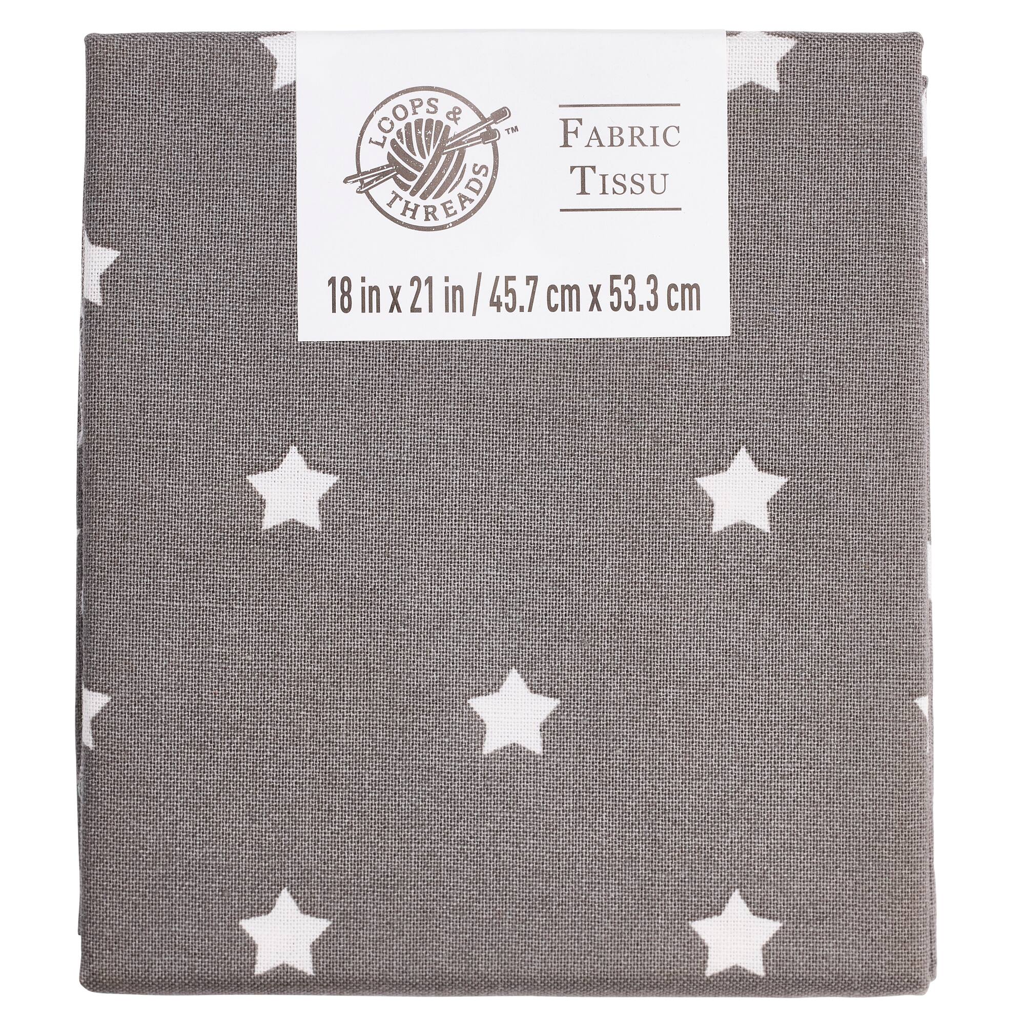 Gray Printed Fabric by Loops & Threads®